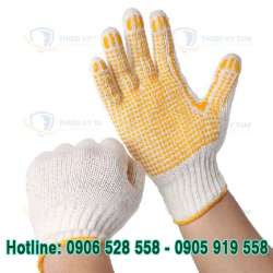 GĂNG TAY PHỦ HẠT NHỰA 