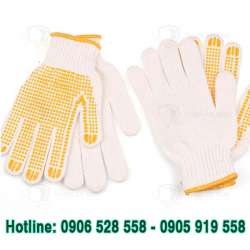 GĂNG TAY PHỦ HẠT NHỰA 